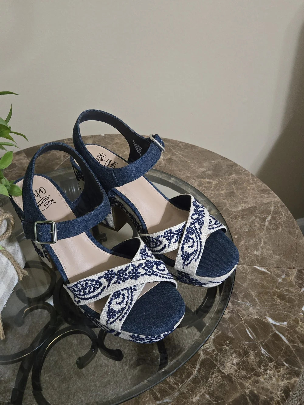 Impo Women's Ozella II Embroidered Platform Sandals